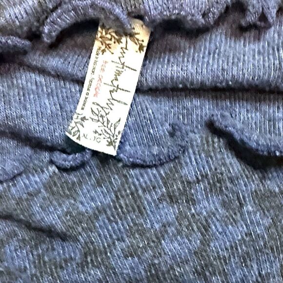 INTIMATELY FREE PEOPLE Women’s Blue Black Houndstooth Little Crush Long Sleeve M - Picture 5 of 7